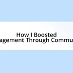 How I Boosted Engagement Through Community