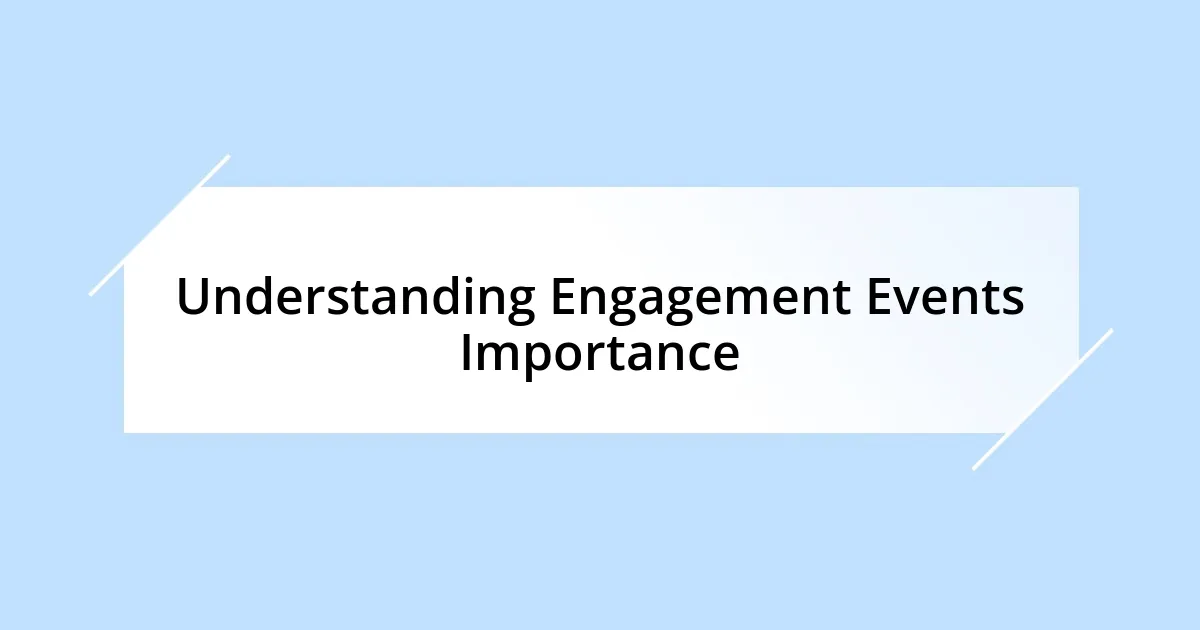 Understanding Engagement Events Importance